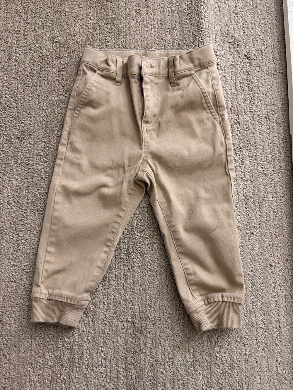 Janie and Jack Beige Jogger Pants for Kids